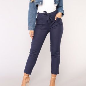 ✨NWT | Fashion Nova | Navy All Tied Up Pants